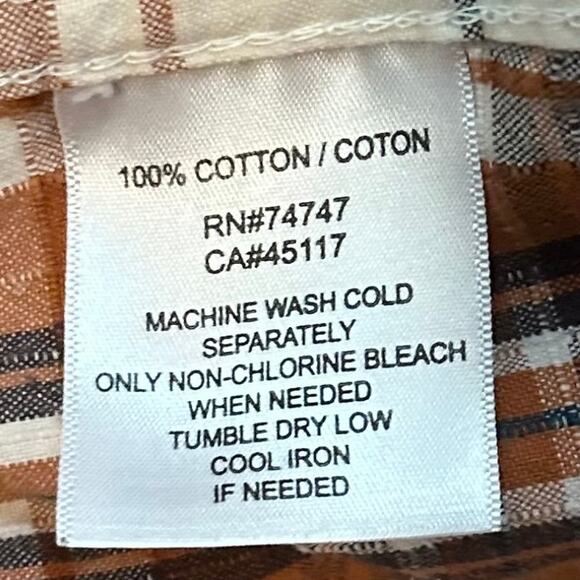 Set of‎ 2 Red Head Long Sleeve Plaid Button Down Shirts Mens 2XL Red Brown - Picture 16 of 16